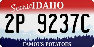 ID license plate 2P9237C
