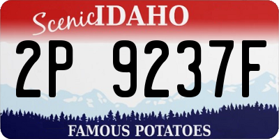 ID license plate 2P9237F