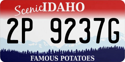 ID license plate 2P9237G