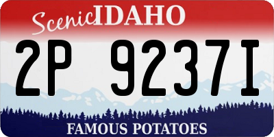 ID license plate 2P9237I
