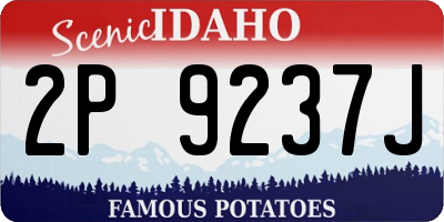 ID license plate 2P9237J