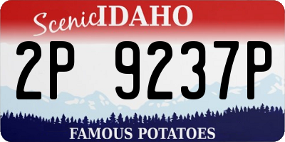 ID license plate 2P9237P