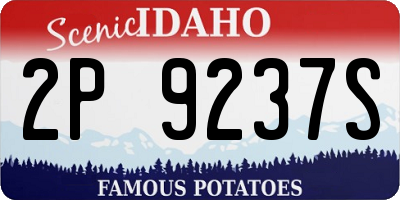 ID license plate 2P9237S