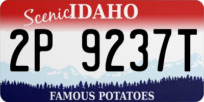 ID license plate 2P9237T