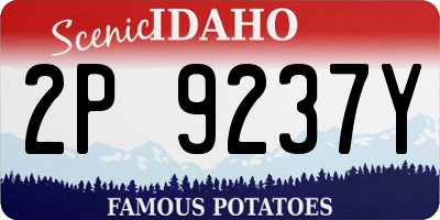 ID license plate 2P9237Y