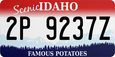 ID license plate 2P9237Z