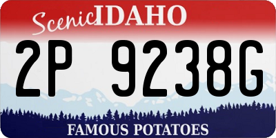 ID license plate 2P9238G