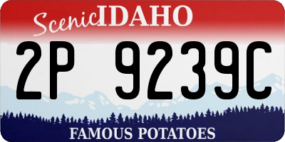ID license plate 2P9239C