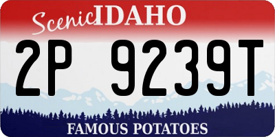 ID license plate 2P9239T
