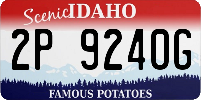 ID license plate 2P9240G