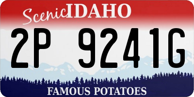 ID license plate 2P9241G