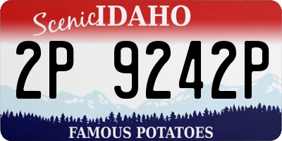 ID license plate 2P9242P