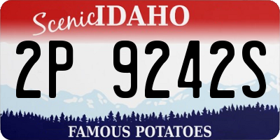 ID license plate 2P9242S