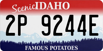 ID license plate 2P9244E