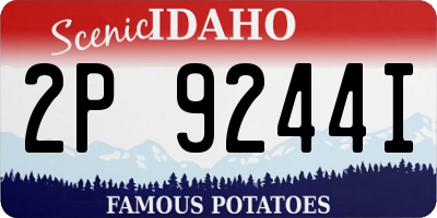 ID license plate 2P9244I