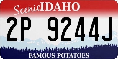 ID license plate 2P9244J