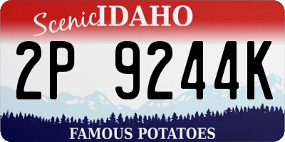ID license plate 2P9244K