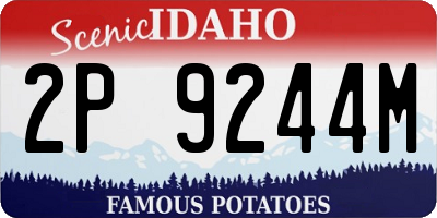 ID license plate 2P9244M