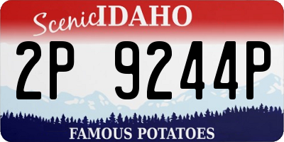 ID license plate 2P9244P