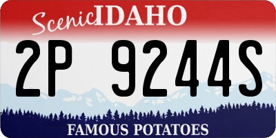 ID license plate 2P9244S