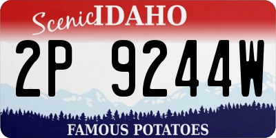 ID license plate 2P9244W