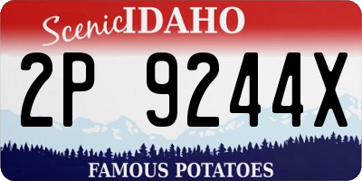 ID license plate 2P9244X