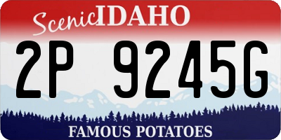 ID license plate 2P9245G
