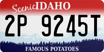 ID license plate 2P9245T