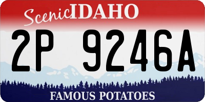 ID license plate 2P9246A