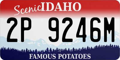 ID license plate 2P9246M