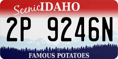 ID license plate 2P9246N