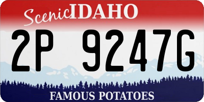 ID license plate 2P9247G