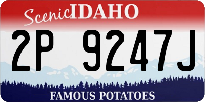 ID license plate 2P9247J