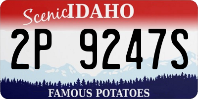ID license plate 2P9247S