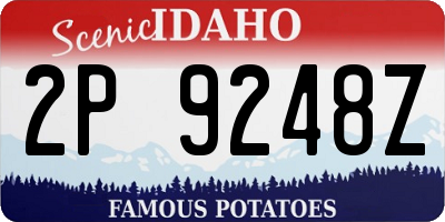 ID license plate 2P9248Z