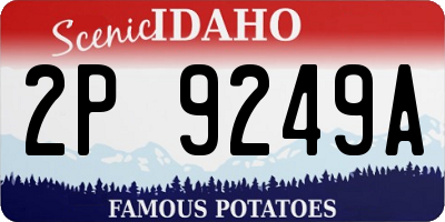ID license plate 2P9249A