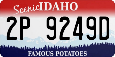 ID license plate 2P9249D