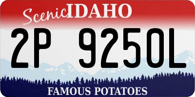 ID license plate 2P9250L