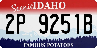 ID license plate 2P9251B