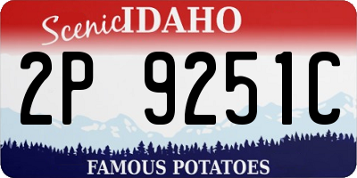 ID license plate 2P9251C
