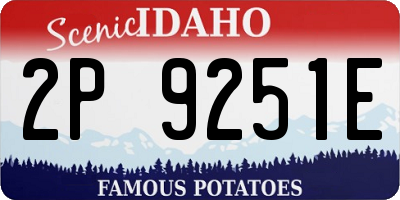 ID license plate 2P9251E