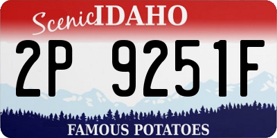 ID license plate 2P9251F