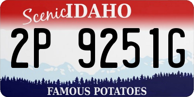 ID license plate 2P9251G