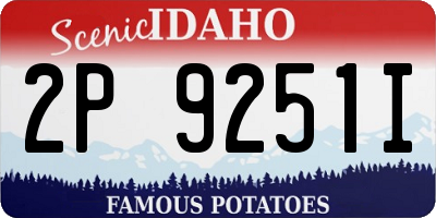 ID license plate 2P9251I