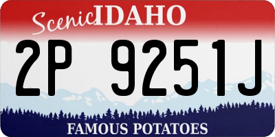 ID license plate 2P9251J