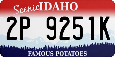 ID license plate 2P9251K