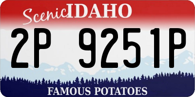 ID license plate 2P9251P