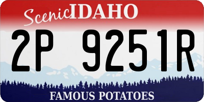 ID license plate 2P9251R