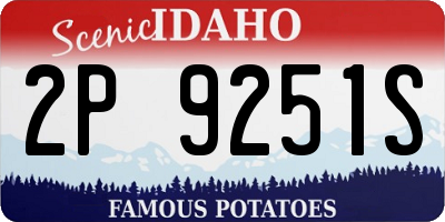 ID license plate 2P9251S