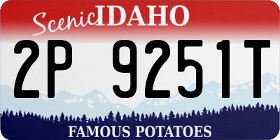 ID license plate 2P9251T